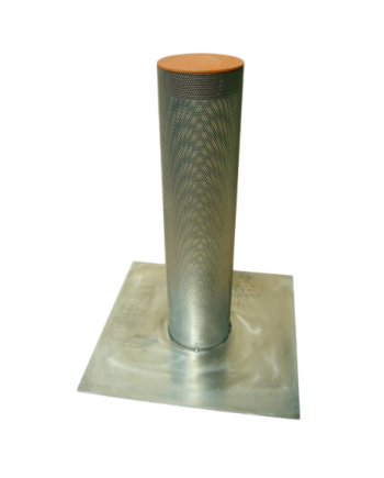 Vertical perforated cylindrical strainer aquaculture france