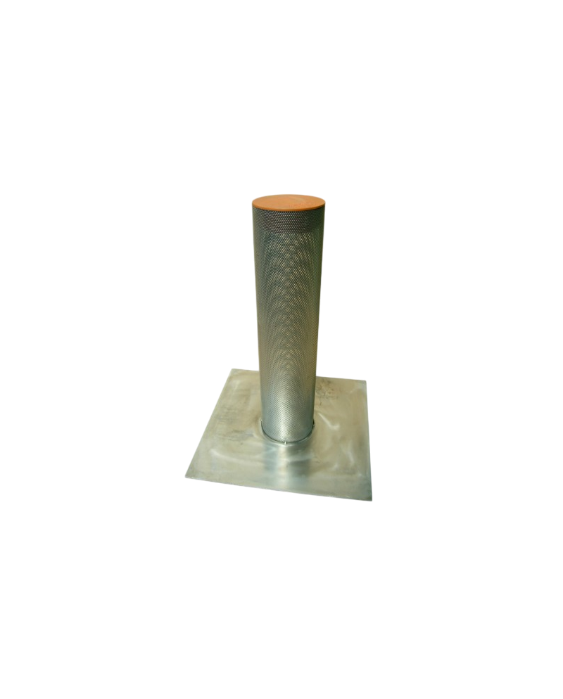 Vertical perforated cylindrical strainer aquaculture france