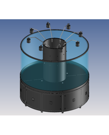 Acuario de presentación para el público, con diseño personalizado