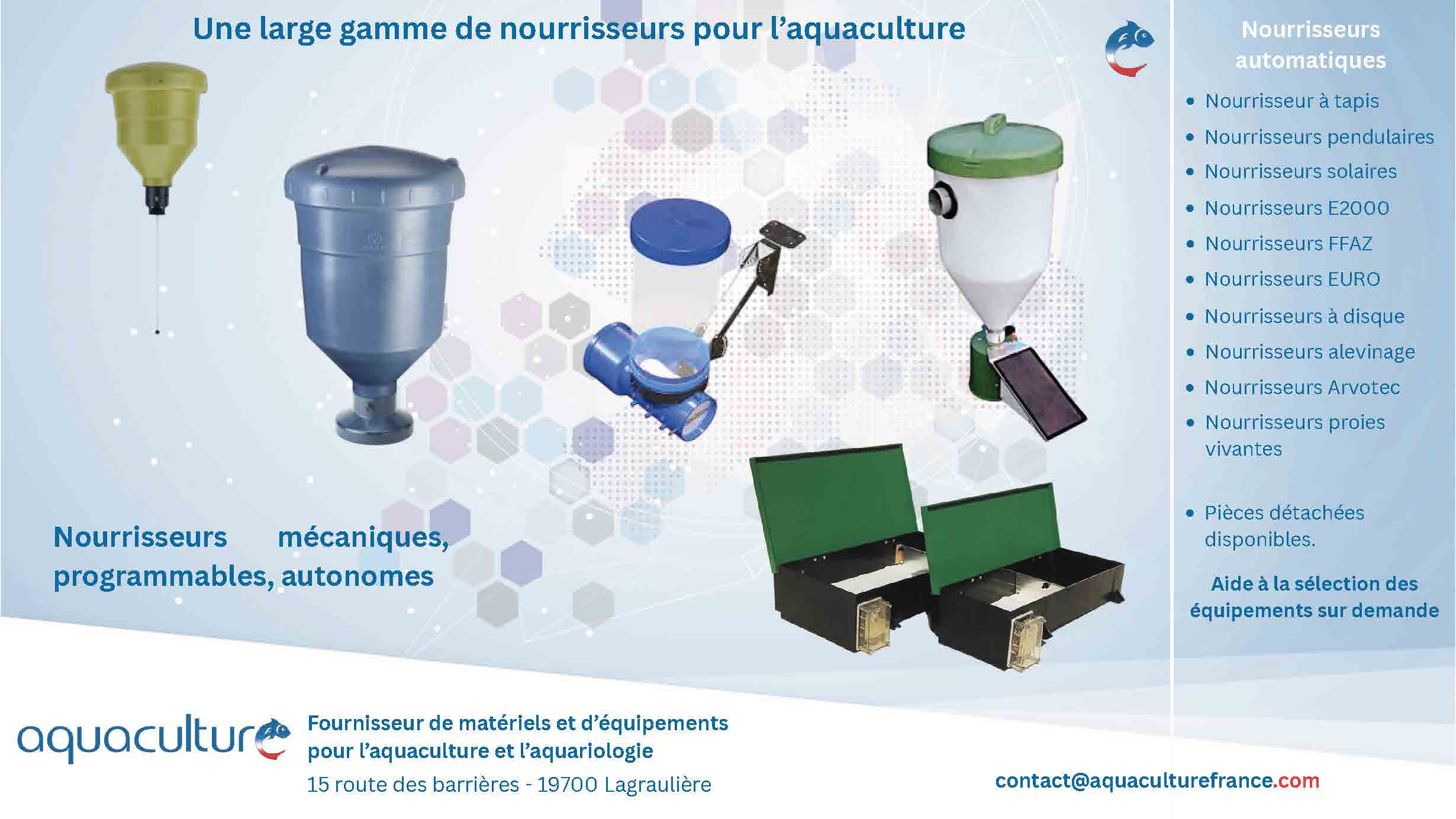 Nourrisseurs pour l’aquaculture