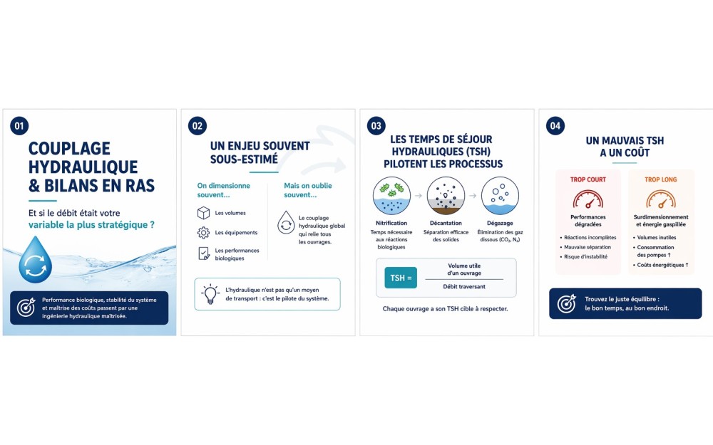 Couplage hydraulique et bilans en RAS (1/2)